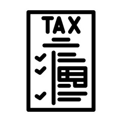 tax compliance line icon vector. tax compliance sign. isolated contour symbol black illustration