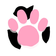 Cat Paw Cartoon illustration Cow Cat Paw Black And White Cat Paw