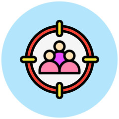 Target Audience Vector Icon Design Illustration