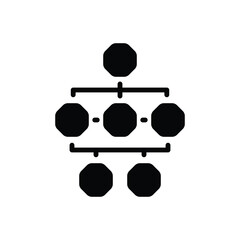 Black solid icon for organization