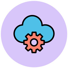 Cloud Computing Vector Icon Design Illustration