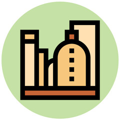 Oil Factory Vector Icon Design Illustration