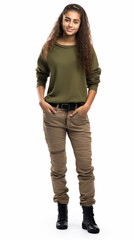 Fototapeta premium isolated portrait in studio 