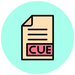 CUE Vector Icon Design Illustration