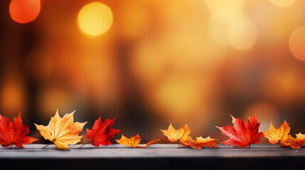 Naklejka na ściany i meble Autumn and fall season web banner.
