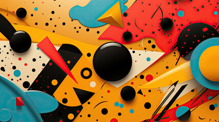 Memphis Magic: The Fashion Patterns that Defined the Retro 80s Era - Generative AI