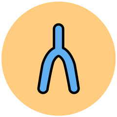 Obraz premium Wishbone Vector Icon Design Illustration
