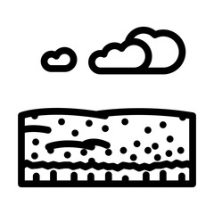 field barley green line icon vector. field barley green sign. isolated contour symbol black illustration