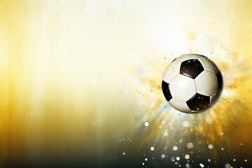 Naklejka premium Soccer ball on bright colorful background