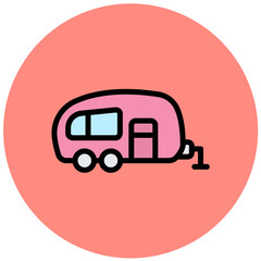 Caravan Vector Icon Design Illustration