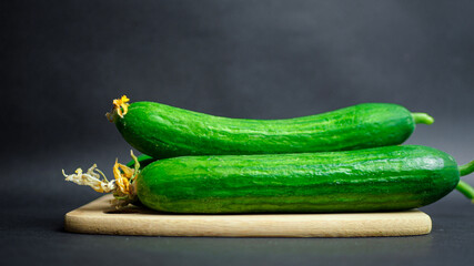 zucchini on a wooden background