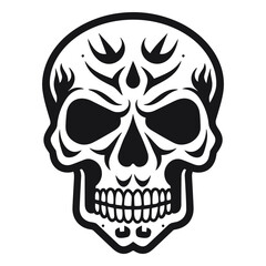 Black and white skull face, Skull mask vector