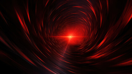 Energetic Red and Black Abstract Tunnel