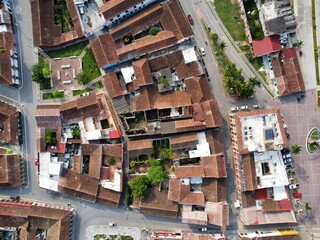 Coatepec town in Veracruz, Mexico aerial 2024