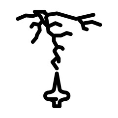 lightning electricity line icon vector. lightning electricity sign. isolated contour symbol black illustration