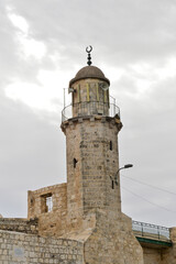 Fototapeta na wymiar Chapel of The Ascension of Jesus Christ on Mount of Olives in Jerusalem, Israel.