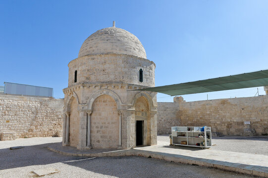 Chapel of The Ascension of Jesus Christ on Mount of Olives in Jerusalem, Israel.