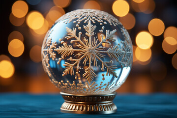 beautiful snow globe. Christmas