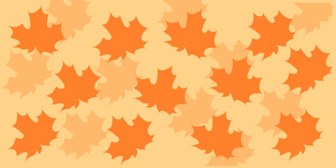 Abstract autumn leaves background vector. Hand drawn pattern with autumn leaves. simple design for cover, banner wallpaper and textile.