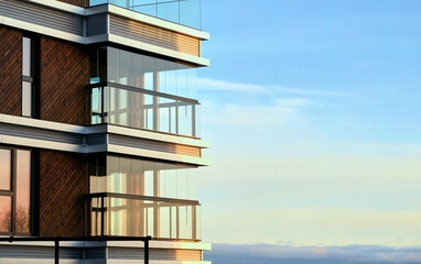 European modern residential apartment buildings complex condo real estate