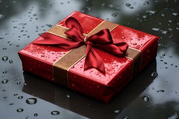 red gift. Generative AI