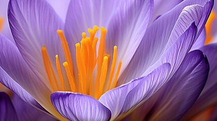 An up-close look at the texture and colors of a crocus, the first bloom of spring.
