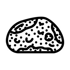 bread rotten food line icon vector. bread rotten food sign. isolated contour symbol black illustration