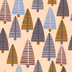 Christmas seamless pattern. New year background vector illustration for wrapping paper, fabric, clothes, textile