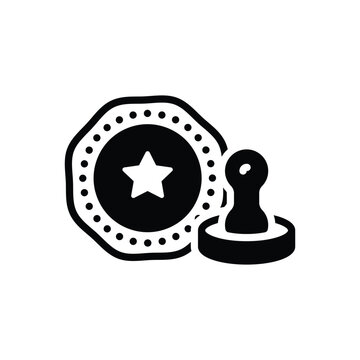 recommend clip art: Black solid icon for stamp 