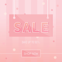 pink sale promotion banner
