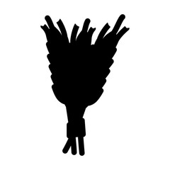 ear barley harvest glyph icon vector. ear barley harvest sign. isolated symbol illustration