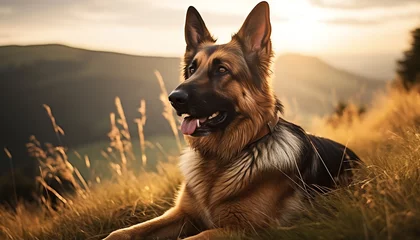 Fotobehang german shepherd dog © mai
