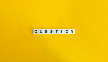 Question Word on Yellow Background.