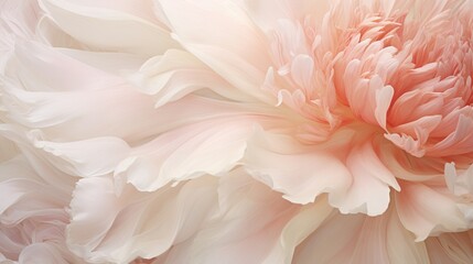 Close-up of the delicate textures within a blooming peony.