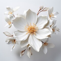 Flower That Is White ,Hd, On White Background