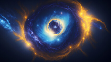 black hole in space like as eye in space