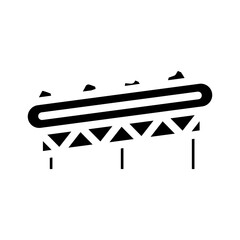 conveyor system mining glyph icon vector. conveyor system mining sign. isolated symbol illustration