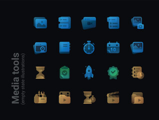 Media tools roondy detailed color icons