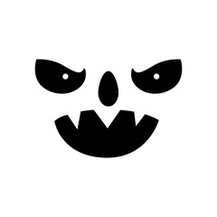 Halloween Face icon vector. Scary face illustration sign. Pumpkin face symbol or logo.