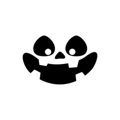 Halloween Face icon vector. Scary face illustration sign. Pumpkin face symbol or logo.