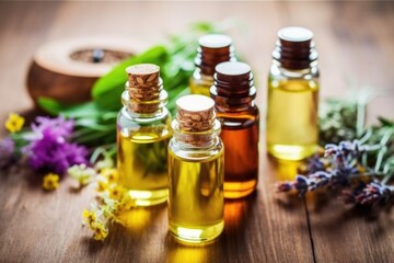 close-up view of essential oils intended for soap crafting