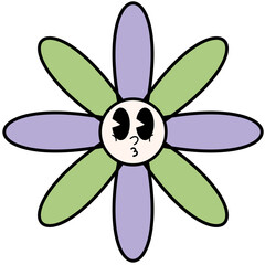 Retro Groovy Flower 02