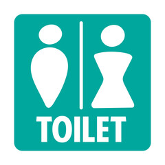 Toilet sign icon male and female. isolated flat icon vector illustration graphic design