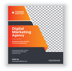 Digital marketing agency social media post template design
