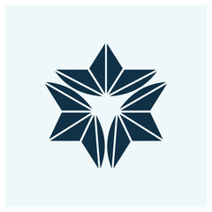 Kamon Symbols of Japan. Japanesse clan kamon crest symbol. japanese ancient family stamp symbol. A symbol used to decorate and identify people in family. Sotomitswari Asanoha