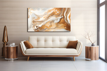 modern living room with sofa ai generative