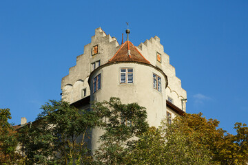 Fototapeta na wymiar Ausblick auf die Burg Meersburg am Bodensee