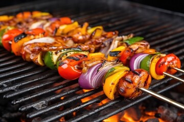 handheld tongs turning octopus tentacles on a hot grill