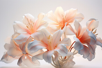 Flores sobre fondo blanco