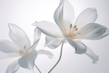 Flores sobre fondo blanco